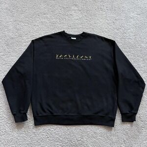Polar Skate Co Cartwheel Graphic Sweatshirt Mens XL Black Crewneck Fleece